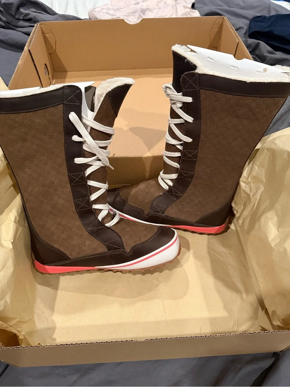 Sorel Mackenzie Brown tall Lace-Up Boots